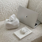 Bubble Ceramic Tissue Box Cover with Sculptural Finish