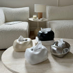 Bubble Ceramic Tissue Box Cover with Sculptural Finish