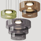Bauhaus Style Layered Glass Pendant Lamp