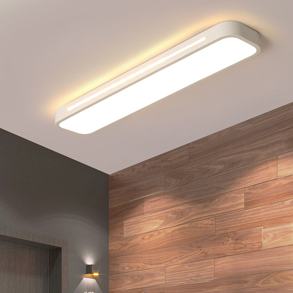 Nordic Minimalist Long LED Ceiling Light Fixture Contemporary Home Lighting