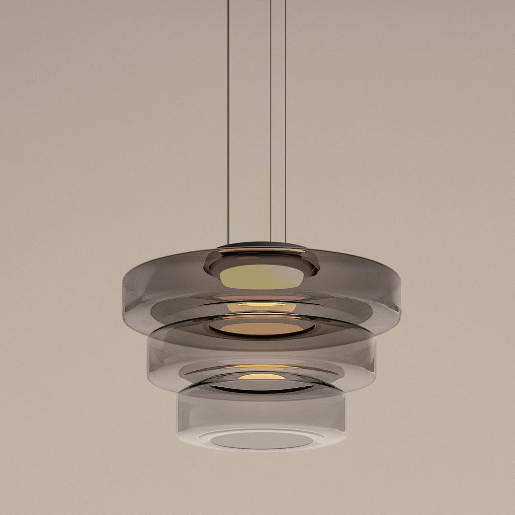 Bauhaus Style Layered Glass Pendant Lamp