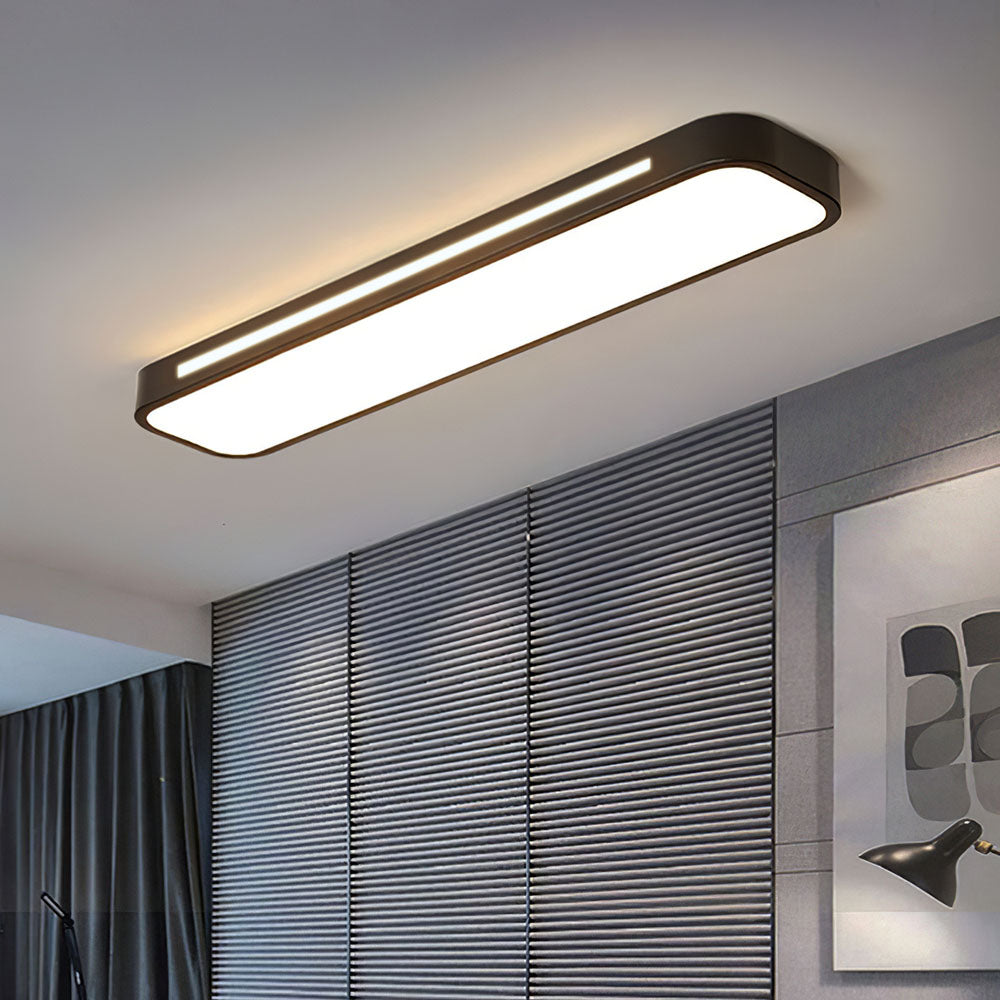 Nordic Minimalist Long LED Ceiling Light Fixture Contemporary Home Lighting