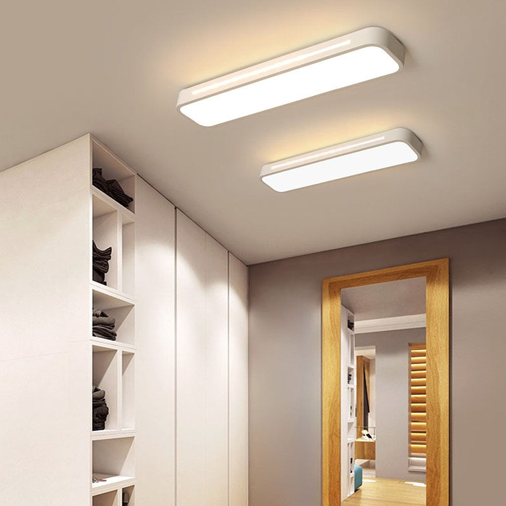 Nordic Minimalist Long LED Ceiling Light Fixture Contemporary Home Lighting