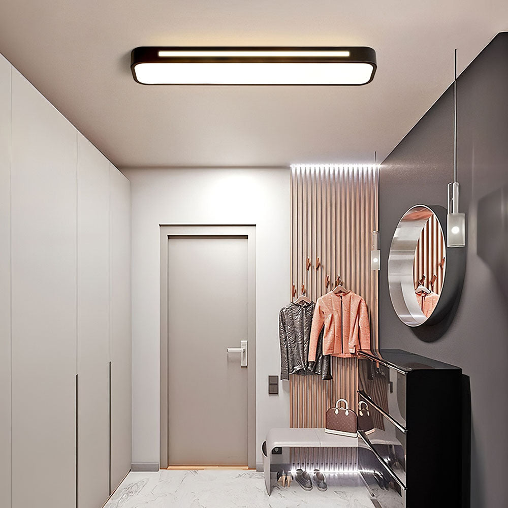 Nordic Minimalist Long LED Ceiling Light Fixture Contemporary Home Lighting