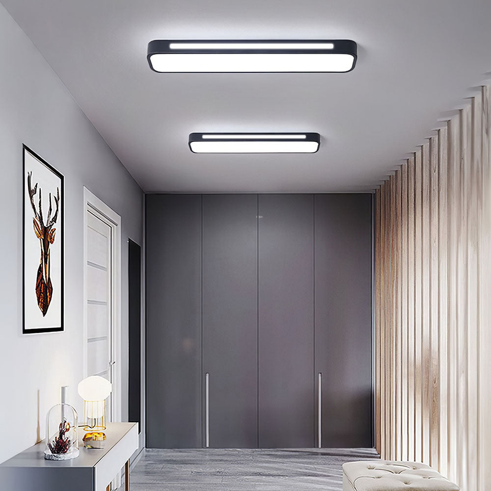 Nordic Minimalist Long LED Ceiling Light Fixture Contemporary Home Lighting