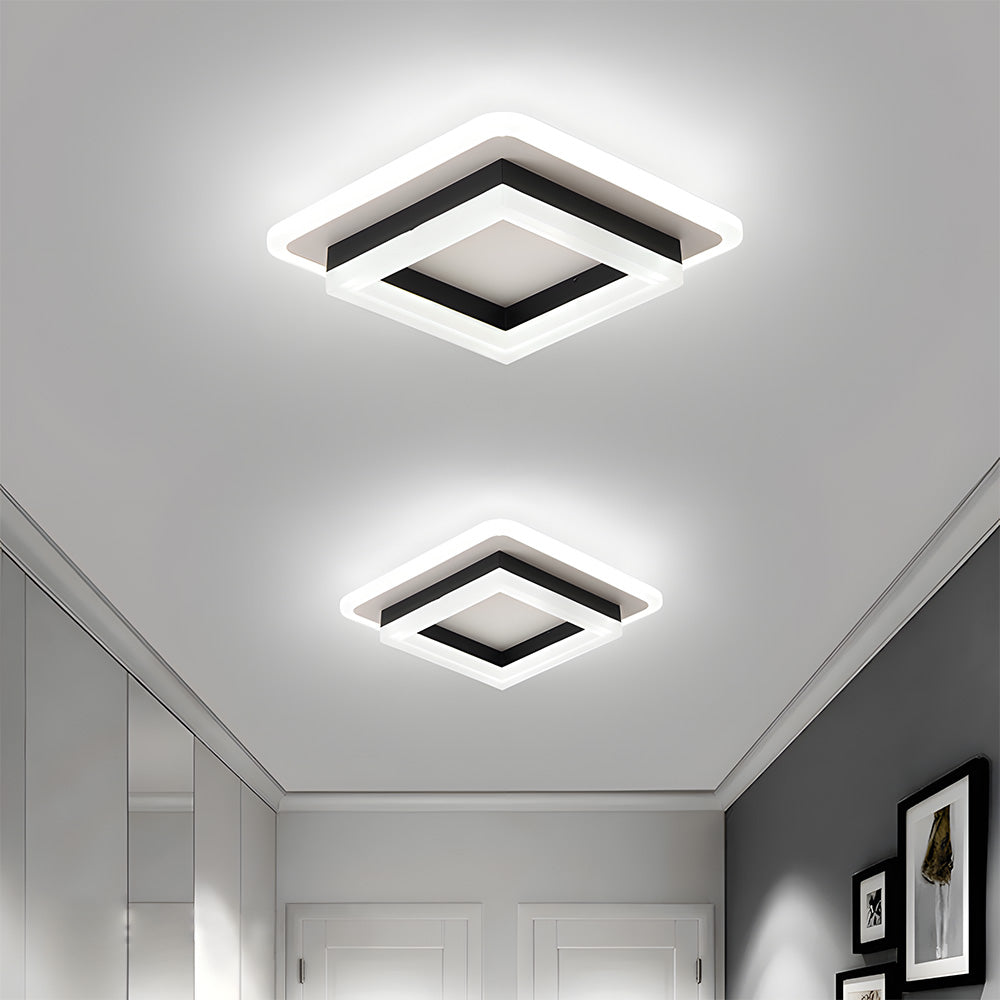 Square LED Ceiling Light with Modern Flush Mount