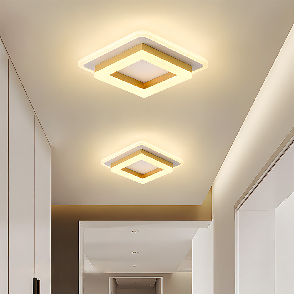 Square LED Ceiling Light with Modern Flush Mount
