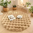 Cloud Comfort Round Bubble Rug with Soft Fluffy Texture