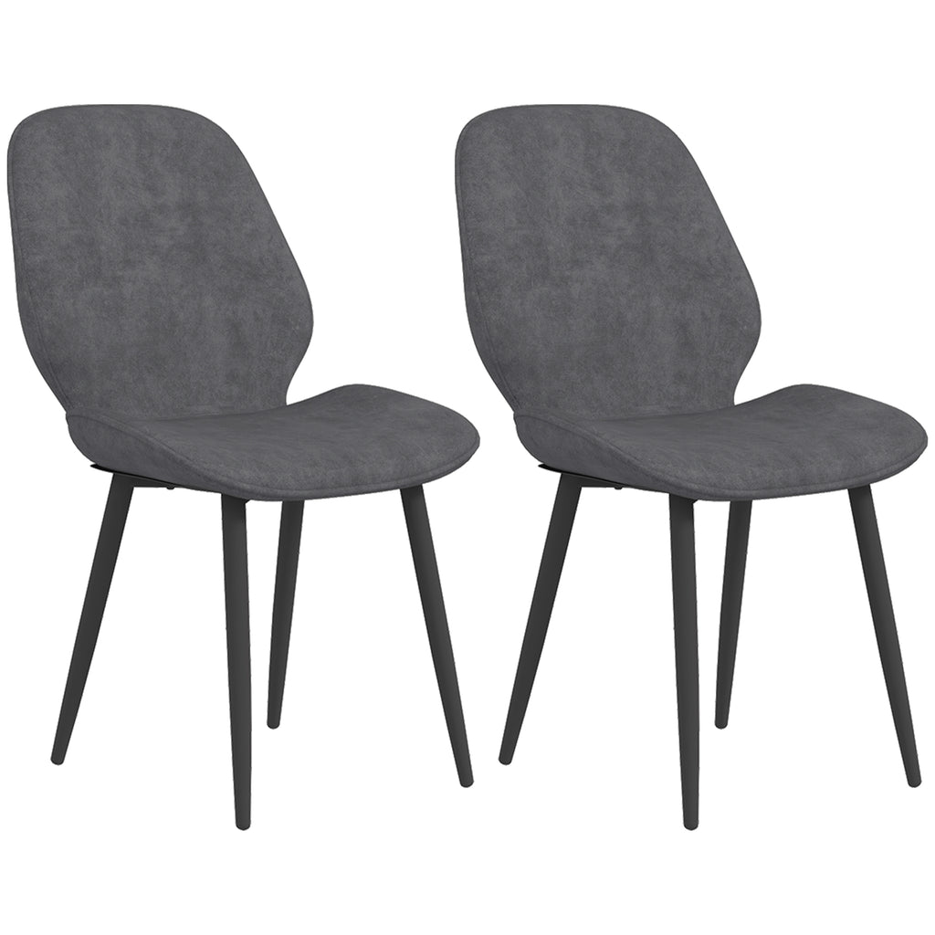 Velvet Dining Chairs Set of 2 with Steel Legs