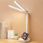 Rechargeable Adjustable LED Reading Lamp with Phone Holder