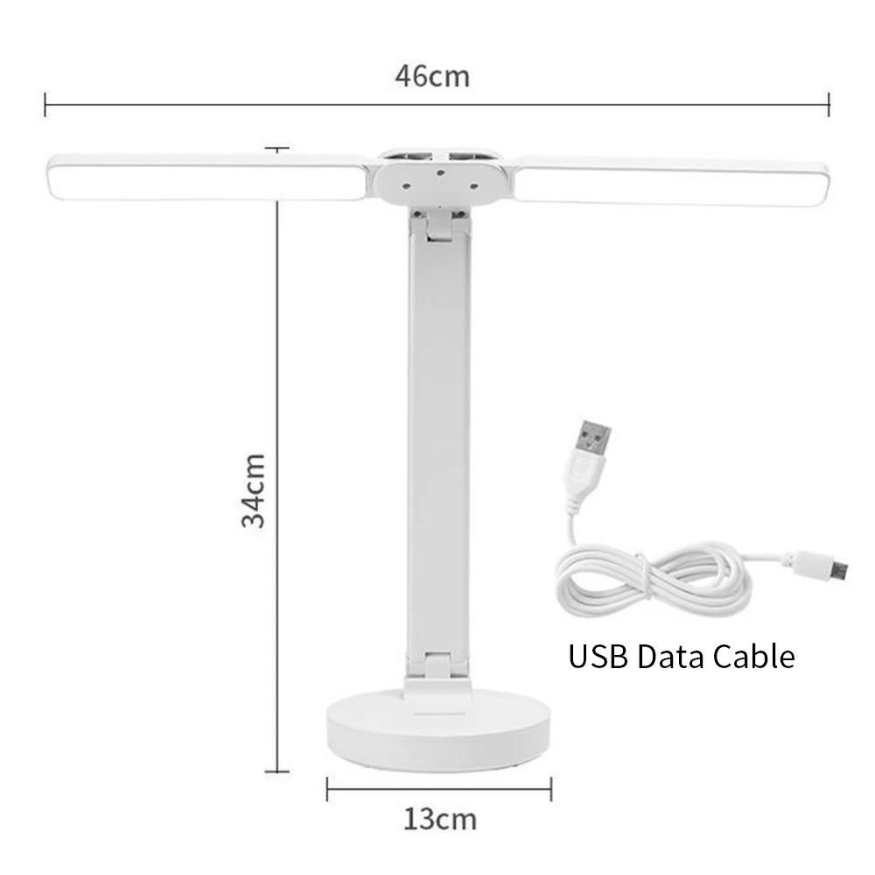 Rechargeable Adjustable LED Reading Lamp with Phone Holder