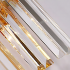 Crystal Wall Light with Modern Stainless Steel Sconce