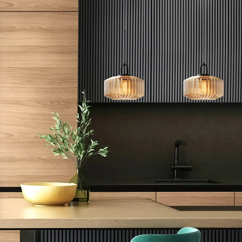 Mireta Retro Coloured Glass Pendant Light