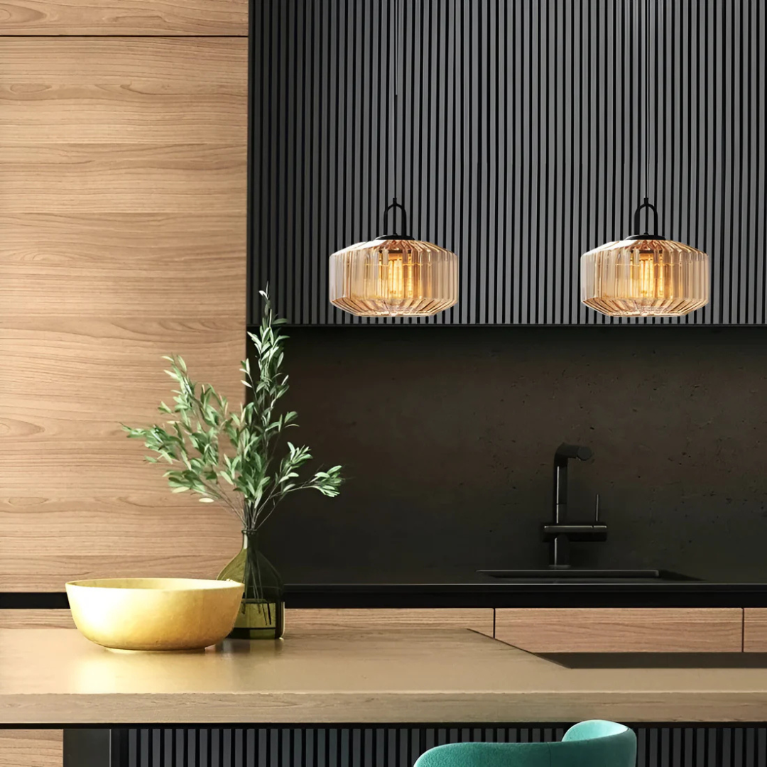 Mireta Retro Coloured Glass Pendant Light