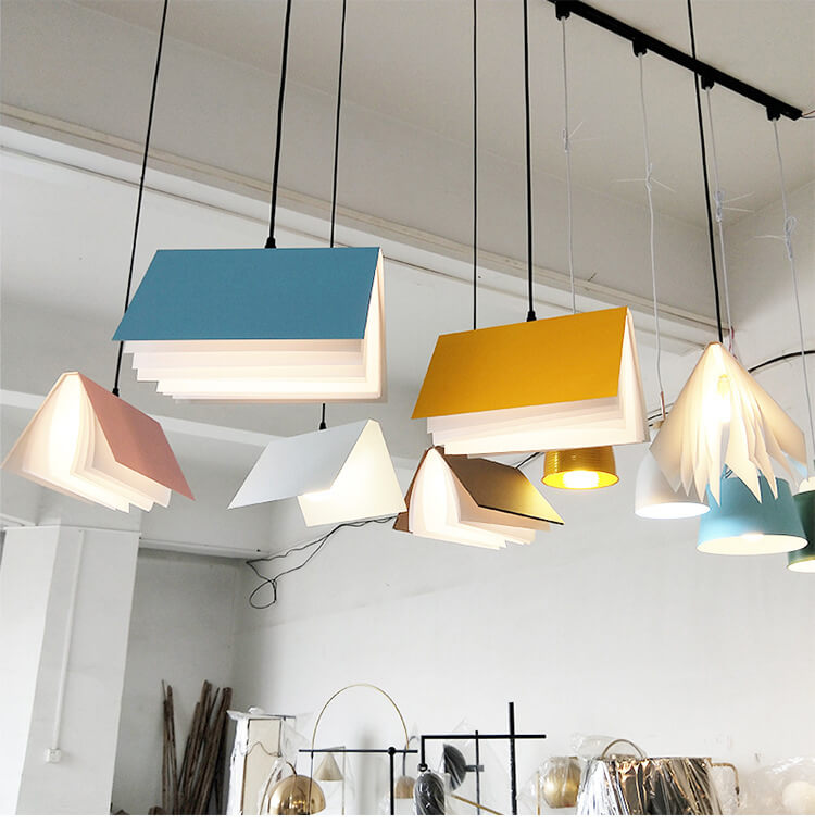 Flying Book Pendant Light Book-Inspired Ceiling Lamp