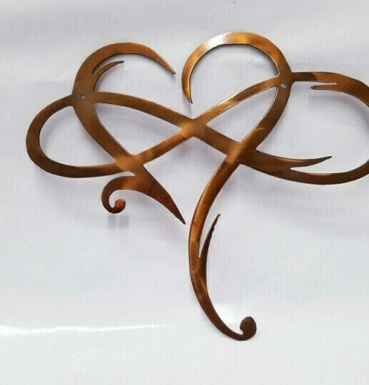 Infinity Heart Metal Wall Art