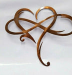 Infinity Heart Metal Wall Art