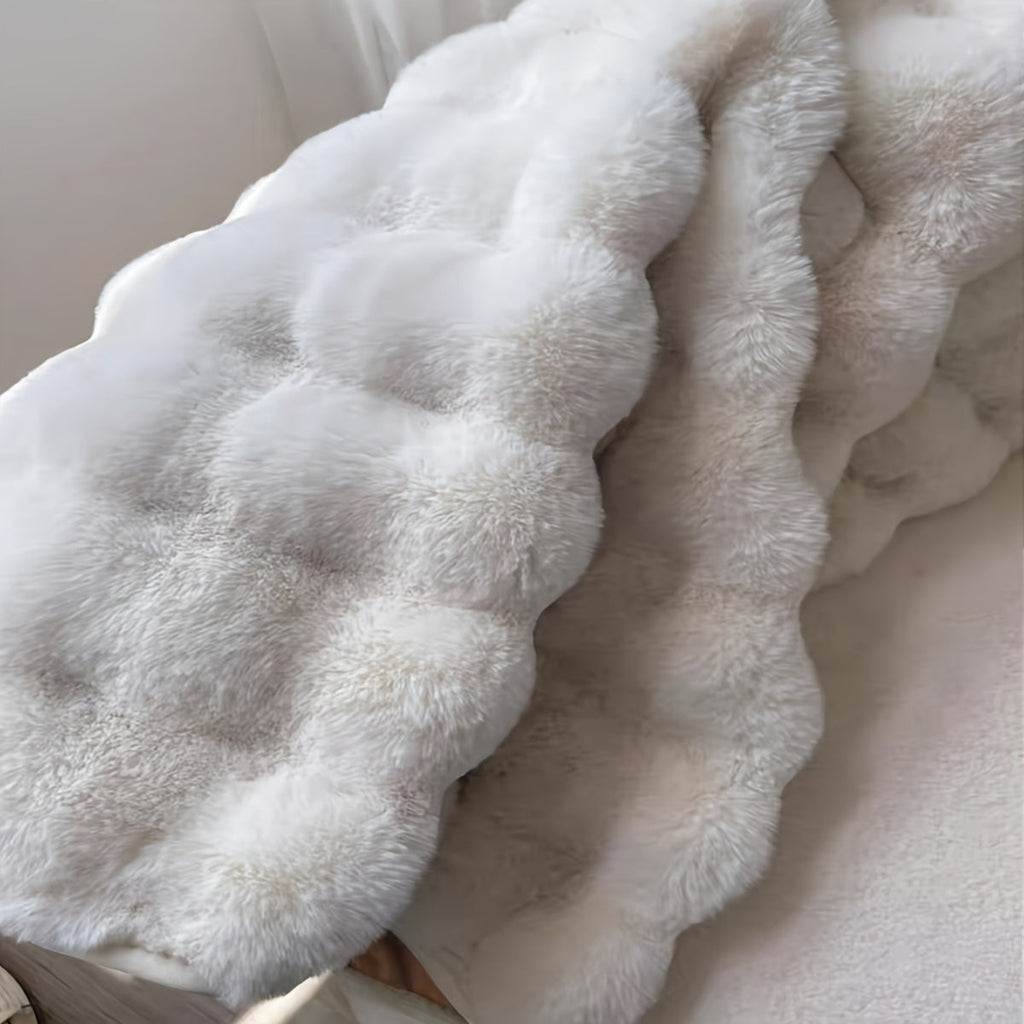 Cloud Comfort Round Bubble Rug with Soft Fluffy Texture