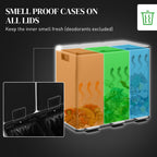 Triple Compartment Pedal Bin with Soft-Close Lid
