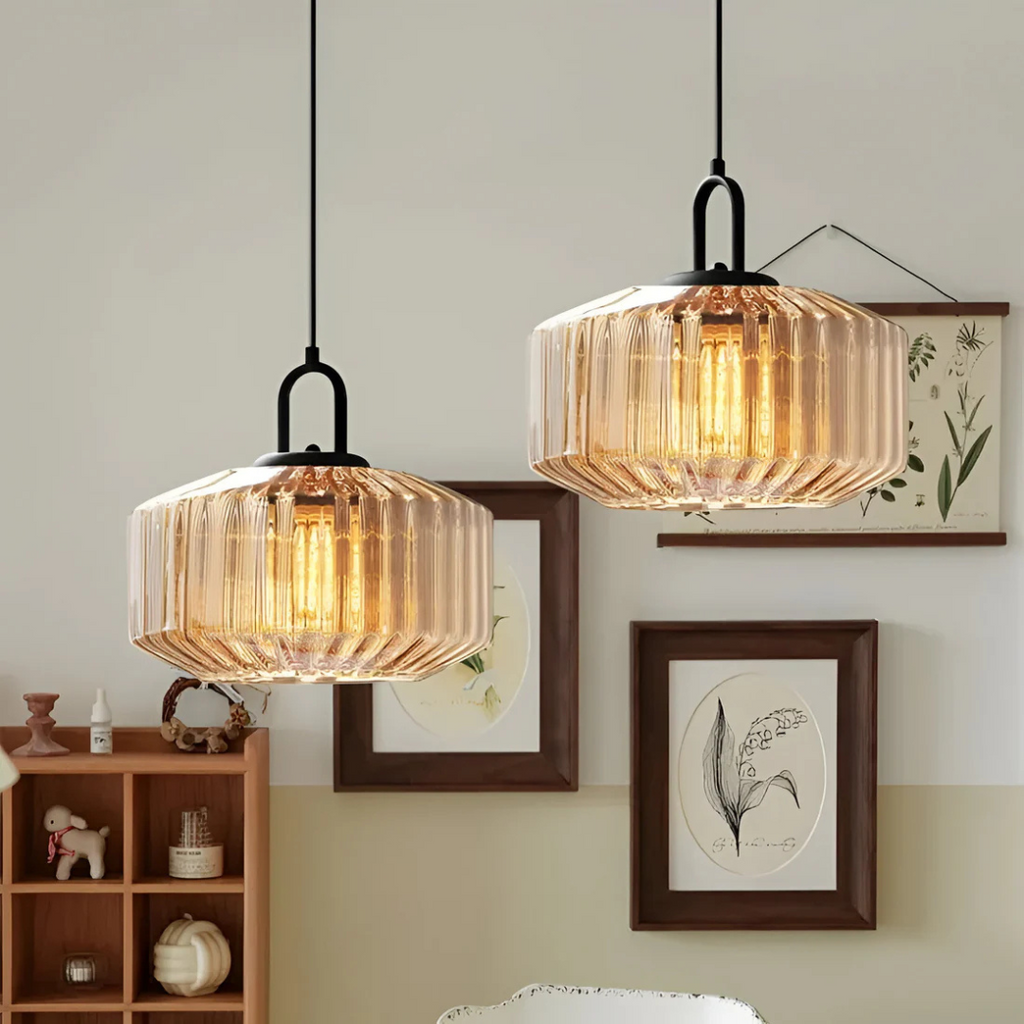 Mireta Retro Coloured Glass Pendant Light