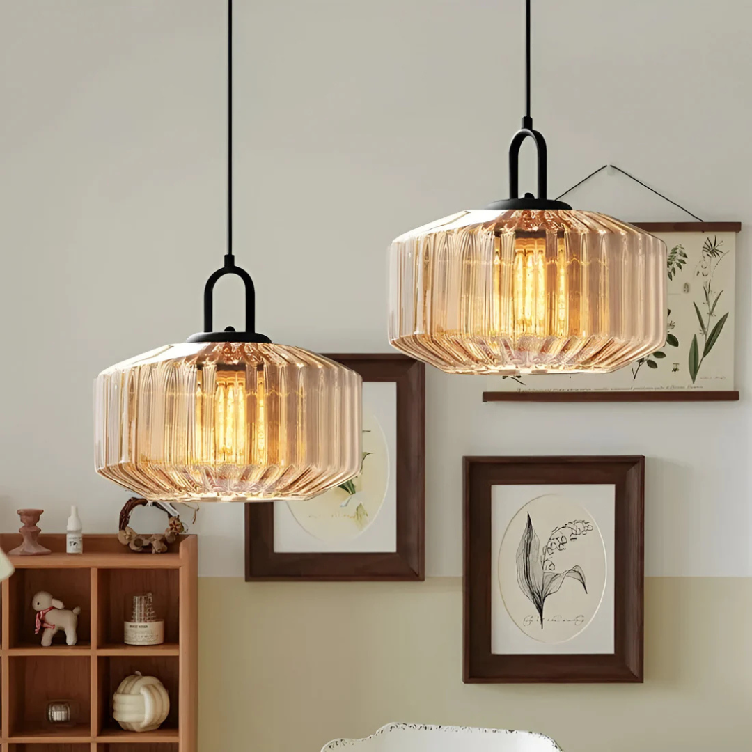 Mireta Retro Coloured Glass Pendant Light