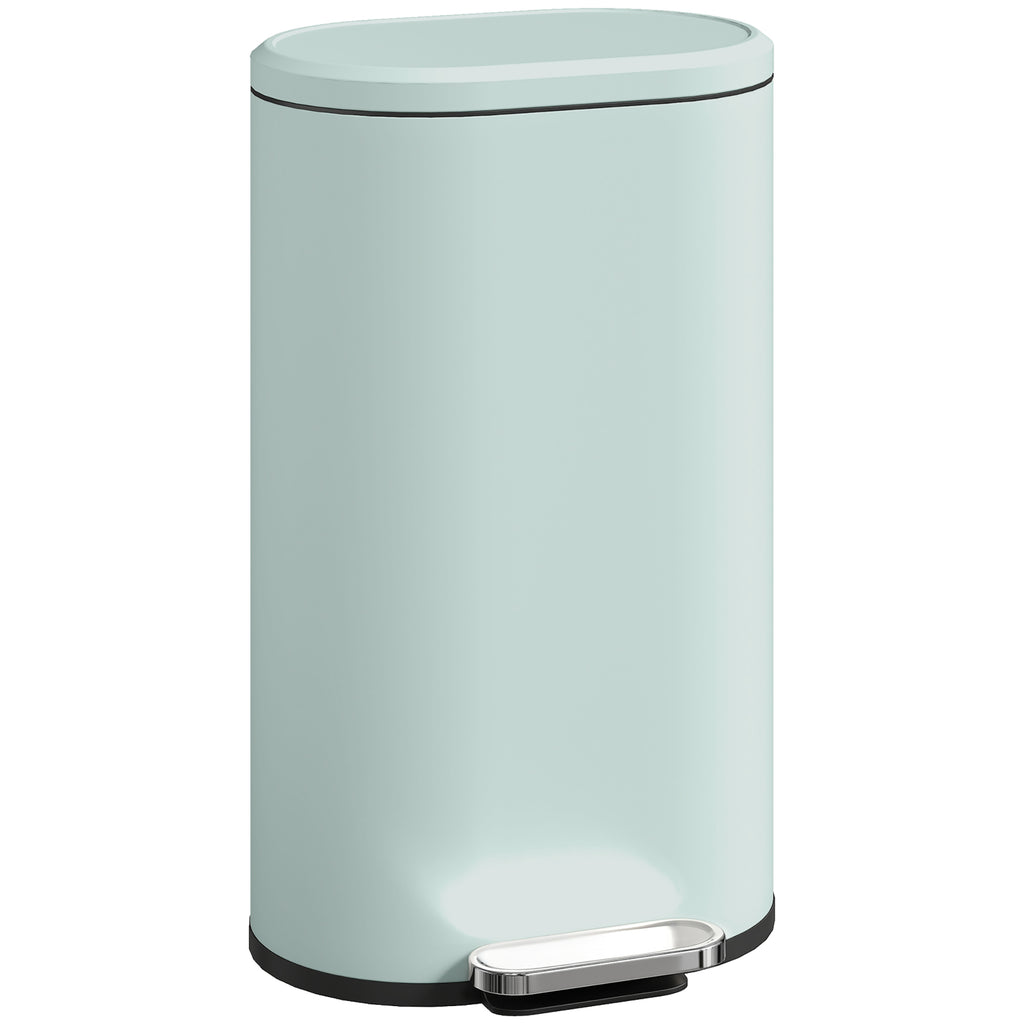 Slim Curved Pedal Kitchen Bin with Soft-Close Lid