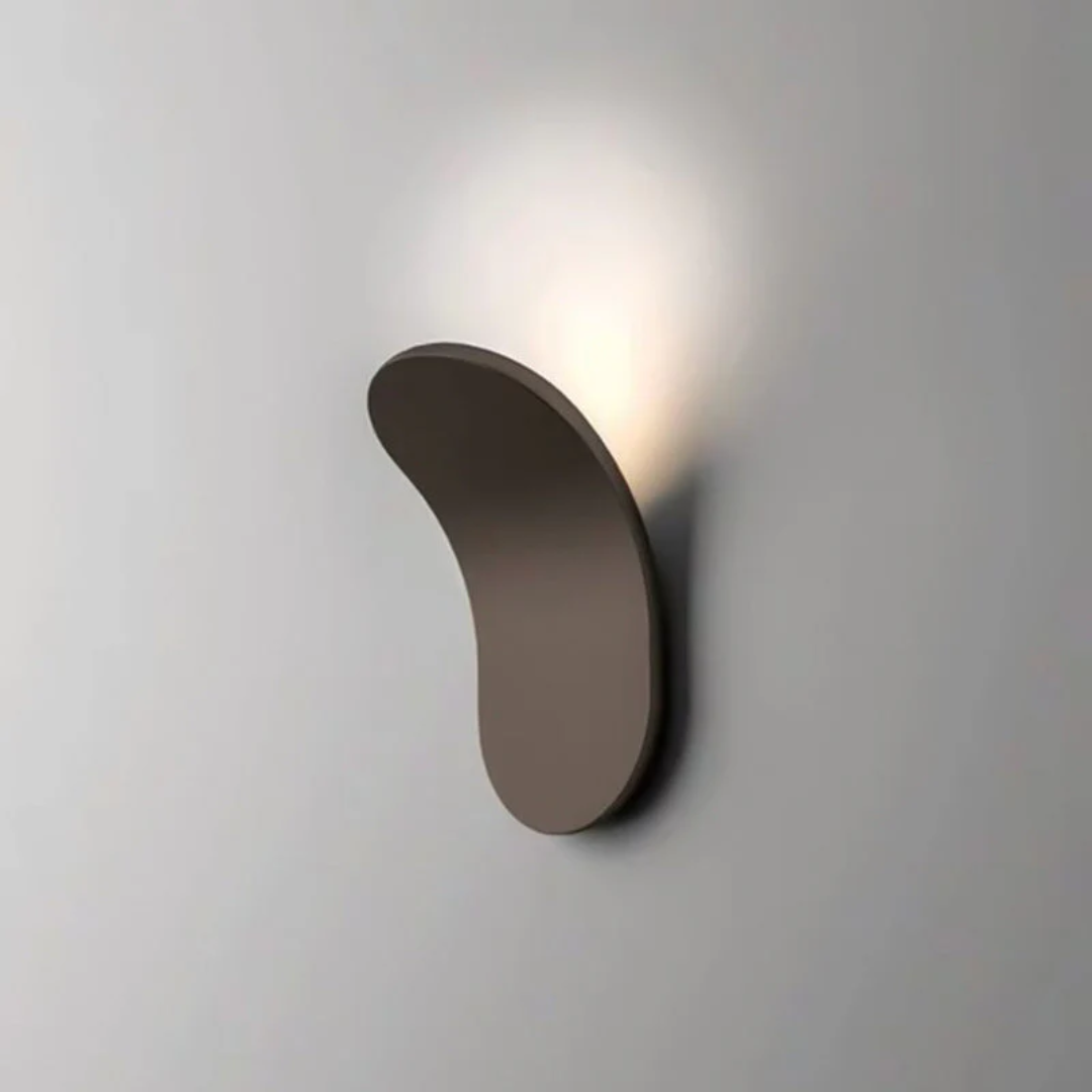 Modern Nordic LED Wall Lamp with Curved Metal Silhouette