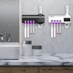 UV Light Toothbrush Holder with Automatic Toothpaste Dispenser