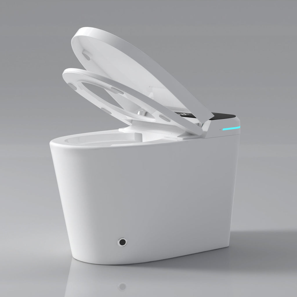Modern Smart Toilet with Integrated Bidet Seat