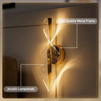 Modern LED Spiral Sconce Wall Light Set of 2 with Adjustable Colour Temperature