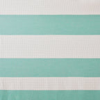 Aqua Polyester Shower Stripe Curtain