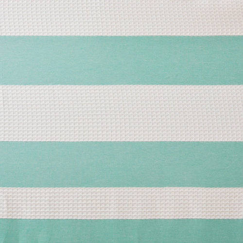 Aqua Polyester Shower Stripe Curtain