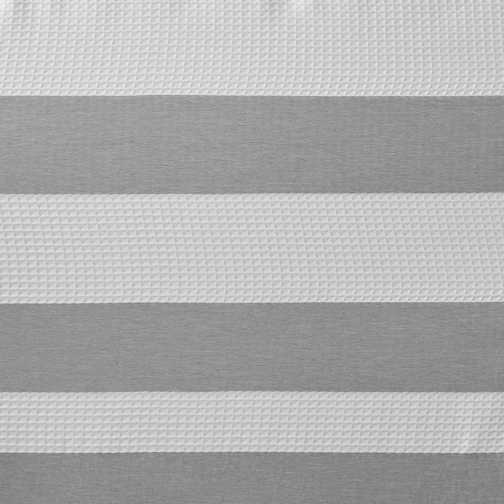 Grey Polyester Shower Stripe Curtain