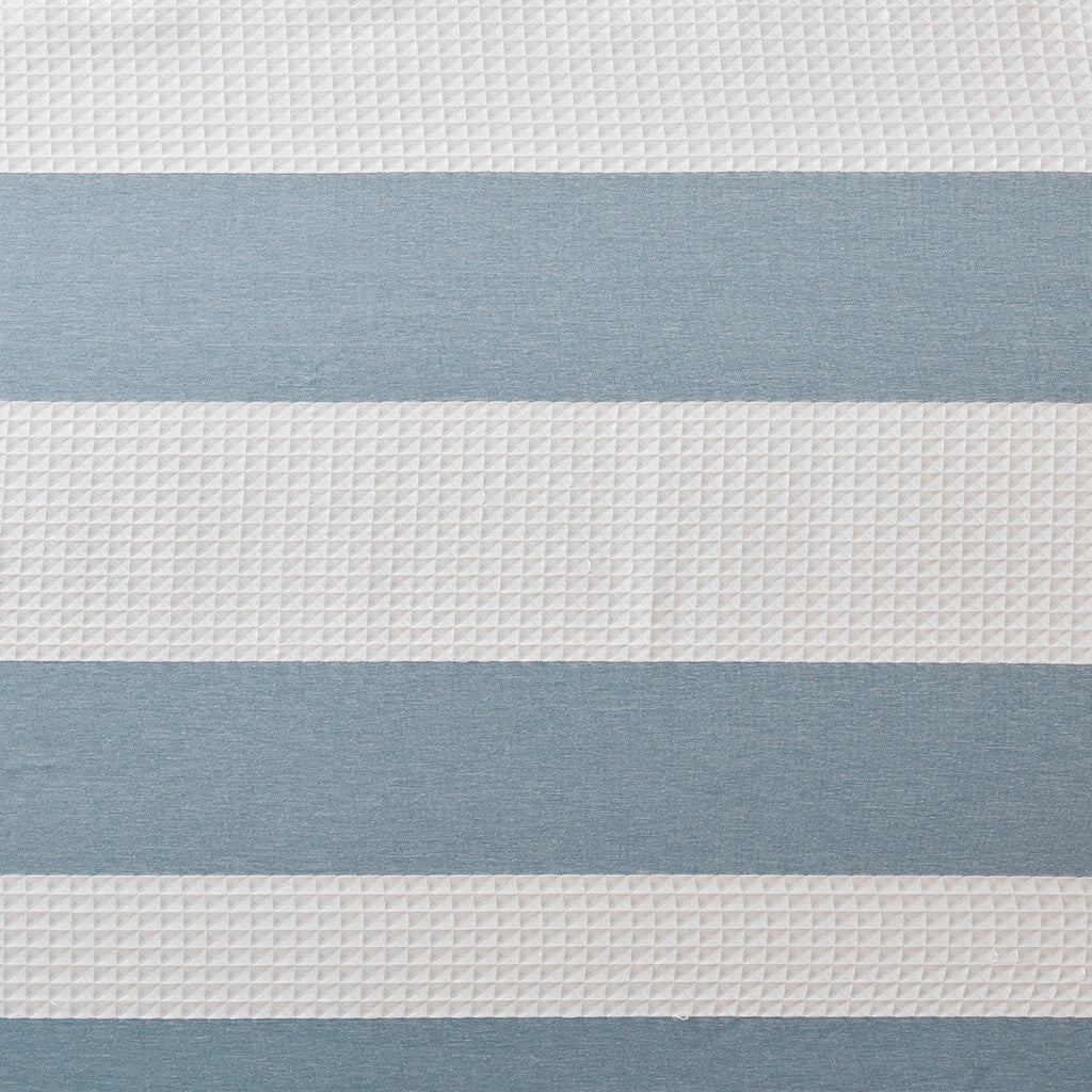 Blue Polyester Shower Stripe Curtain