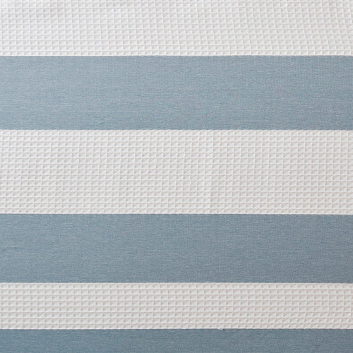 Blue Polyester Shower Stripe Curtain