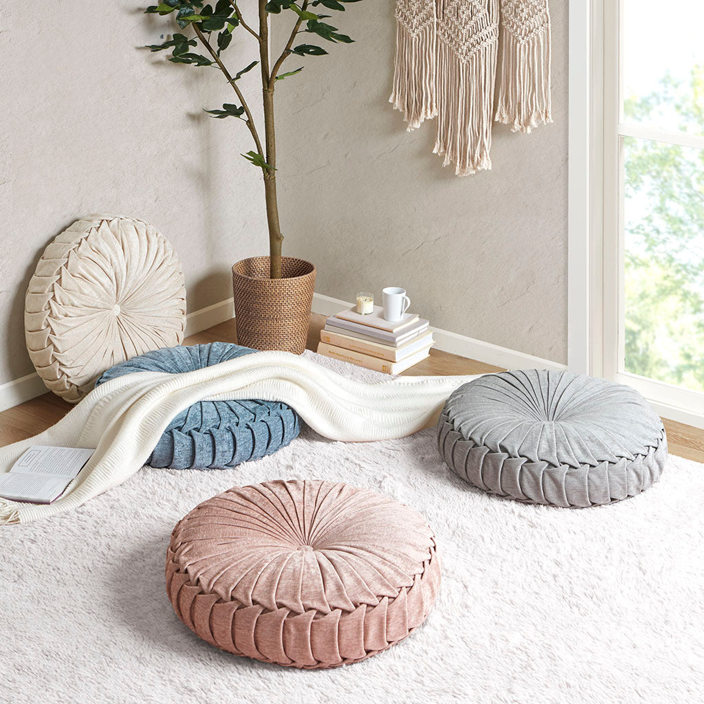 Round Chenille Floor Cushion Pillow
