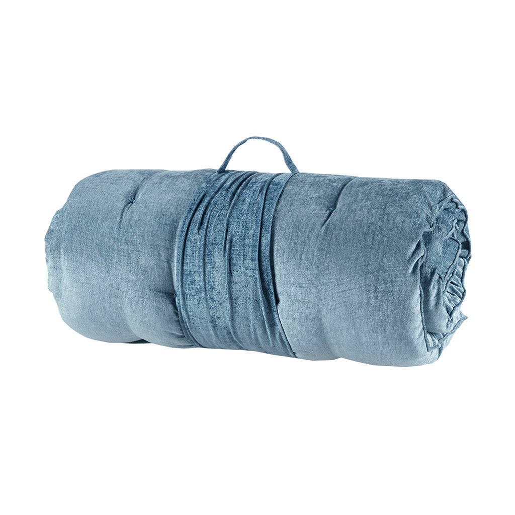Aqua Chenille Lounge Floor Cushion Pillow