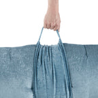 Aqua Chenille Lounge Floor Cushion Pillow