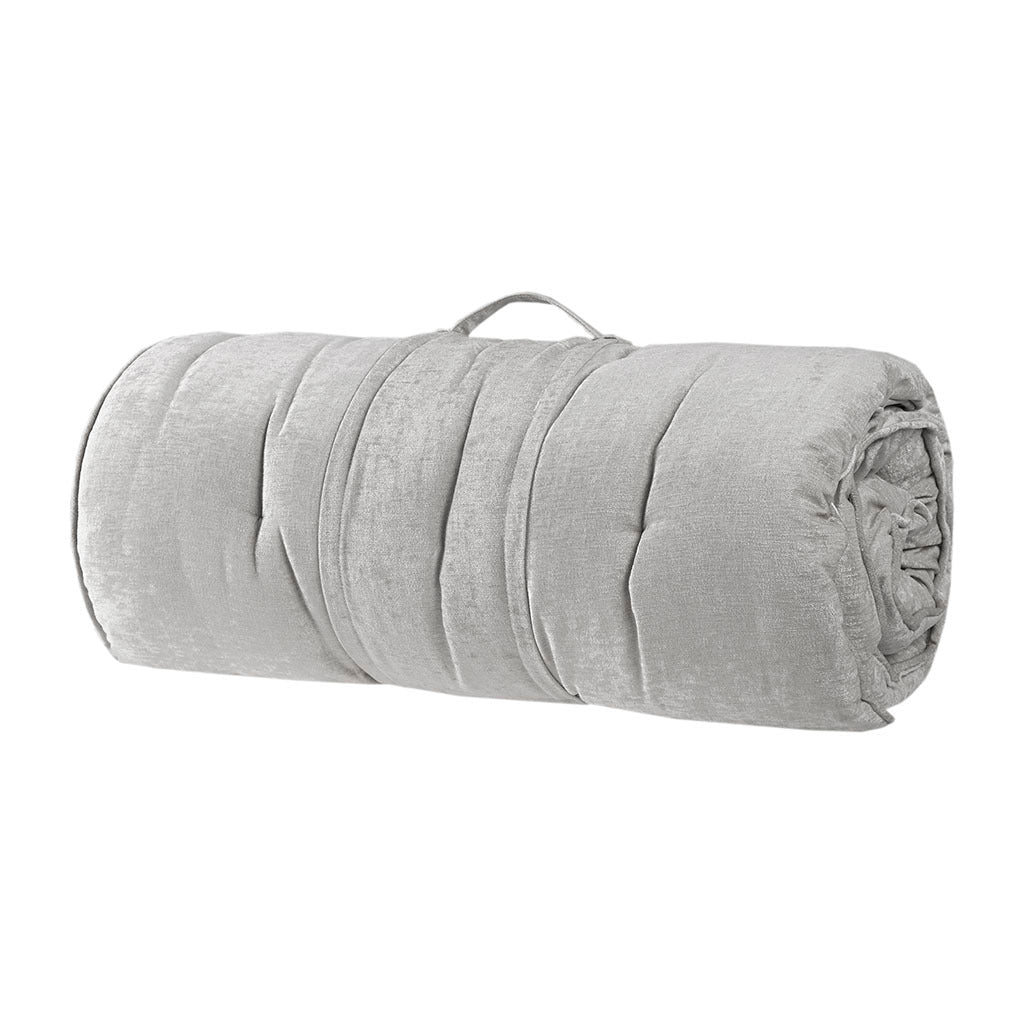 Grey Chenille Lounge Floor Cushion Pillow