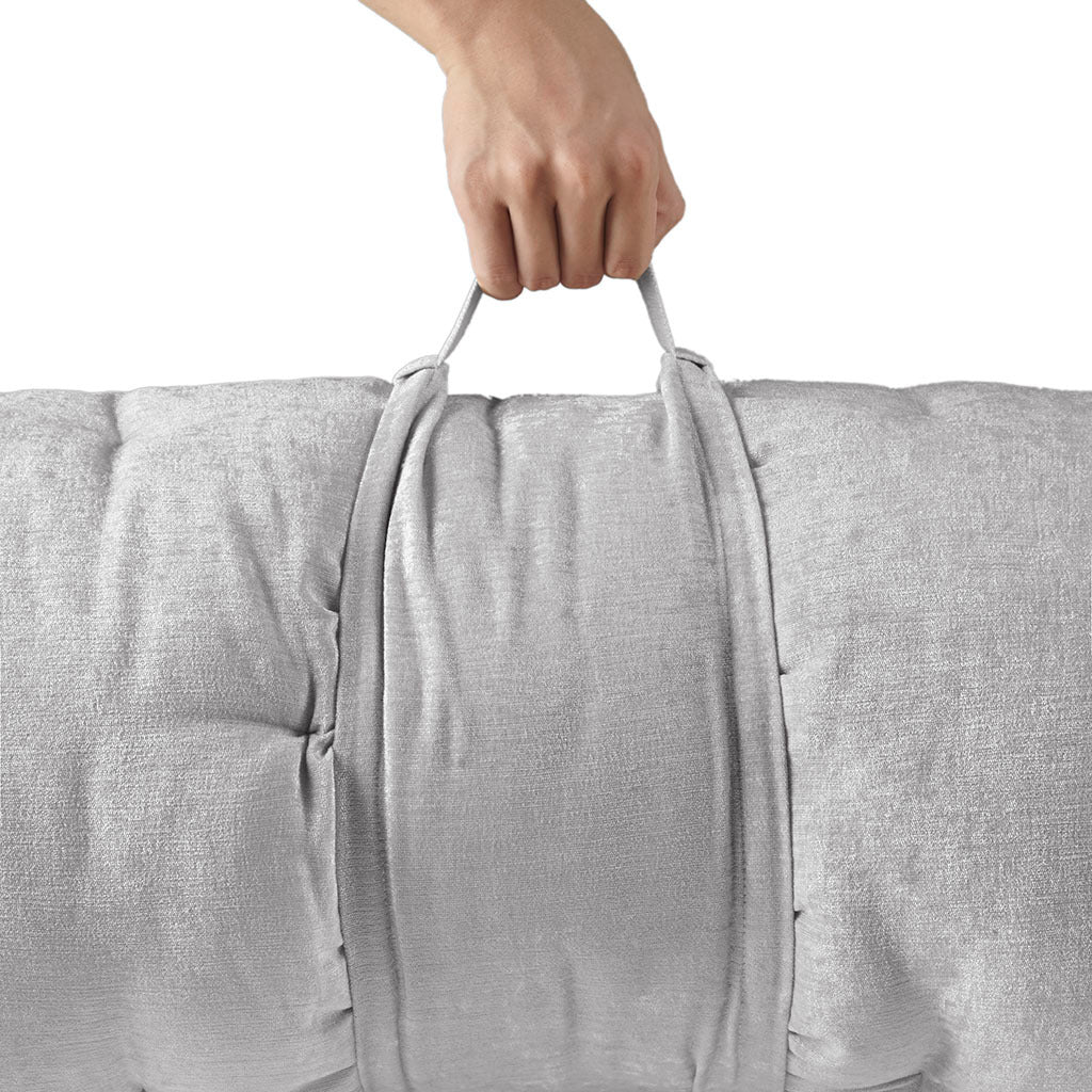 Grey Chenille Lounge Floor Cushion Pillow