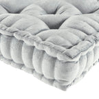 Grey Chenille Square Floor Cushion Pillow