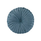 Aqua Chenille Round Floor Cushion Pillow
