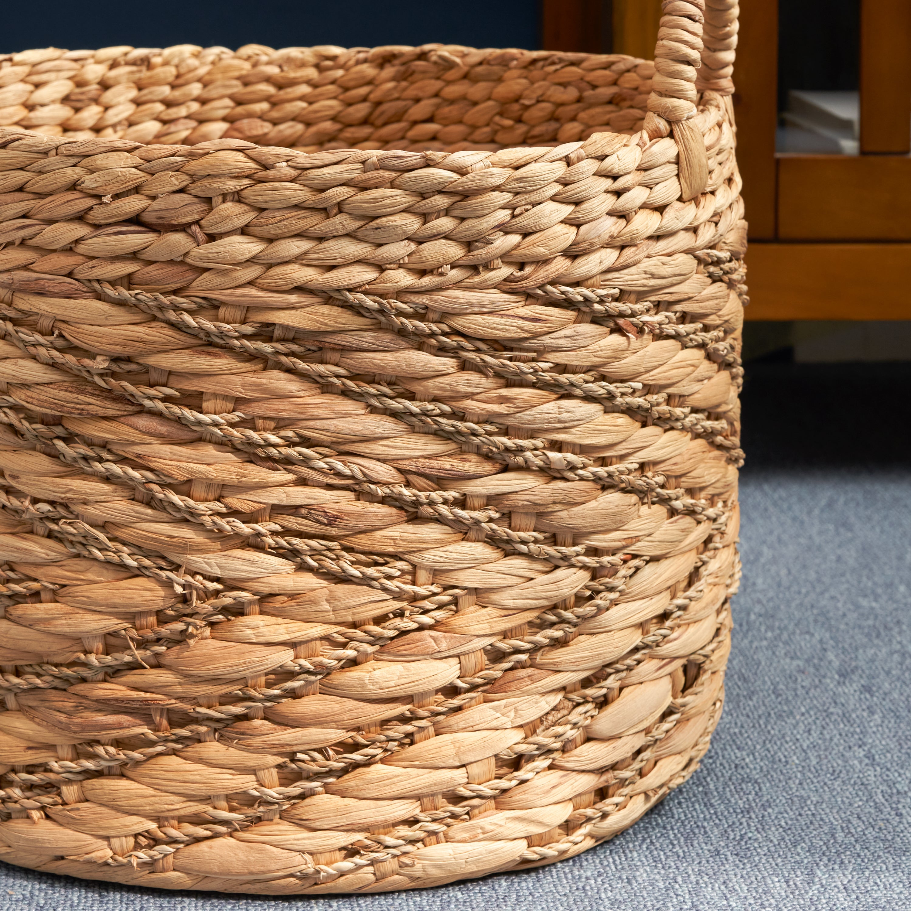 Water Hyacinth Woven Storage Basket Modern Home Storage