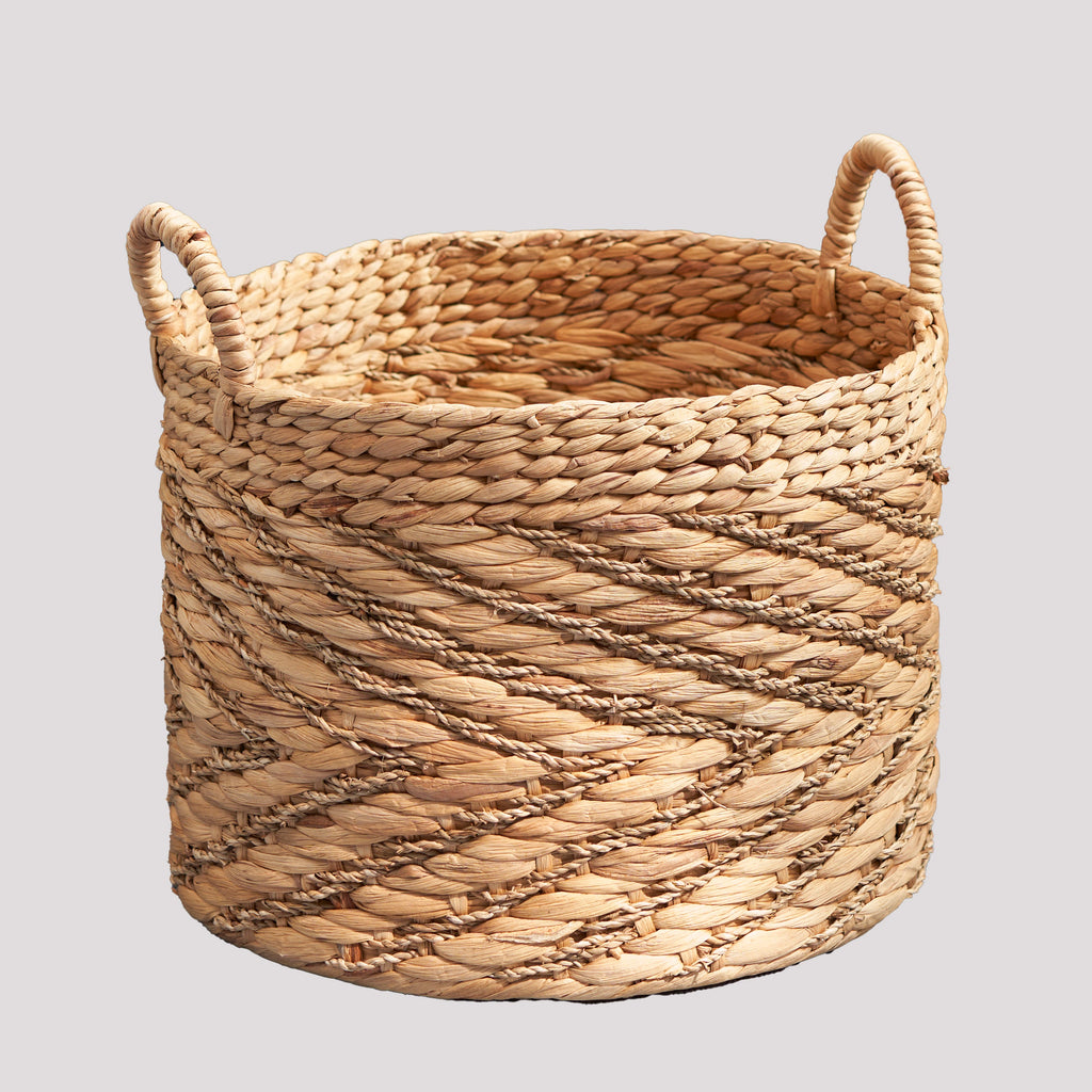 Water Hyacinth Woven Storage Basket Modern Home Storage