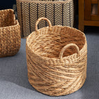 Water Hyacinth Woven Storage Basket Modern Home Storage