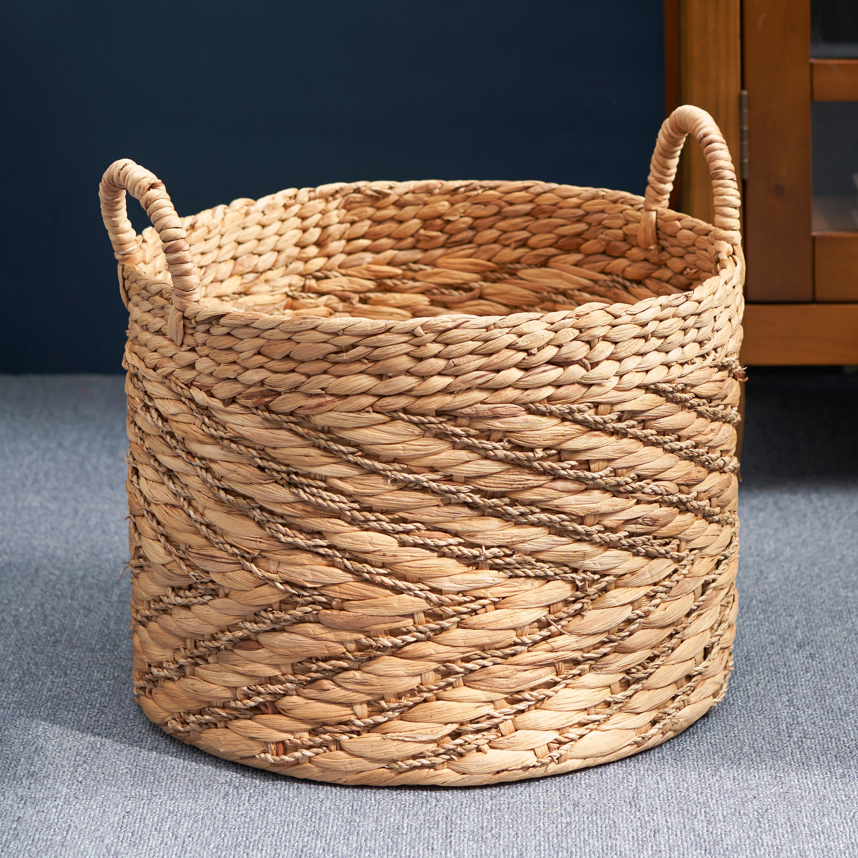 Water Hyacinth Woven Storage Basket Modern Home Storage