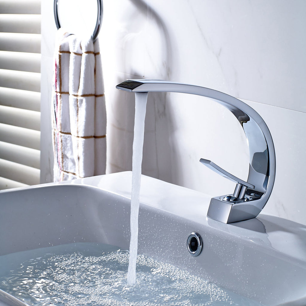 Chrome Waterfall Bathroom Sink Faucet Modern Bathroom Decor