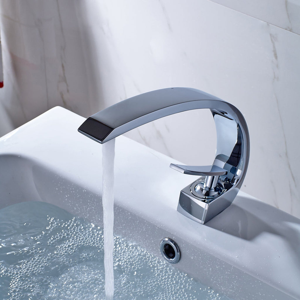 Chrome Waterfall Bathroom Sink Faucet Modern Bathroom Decor