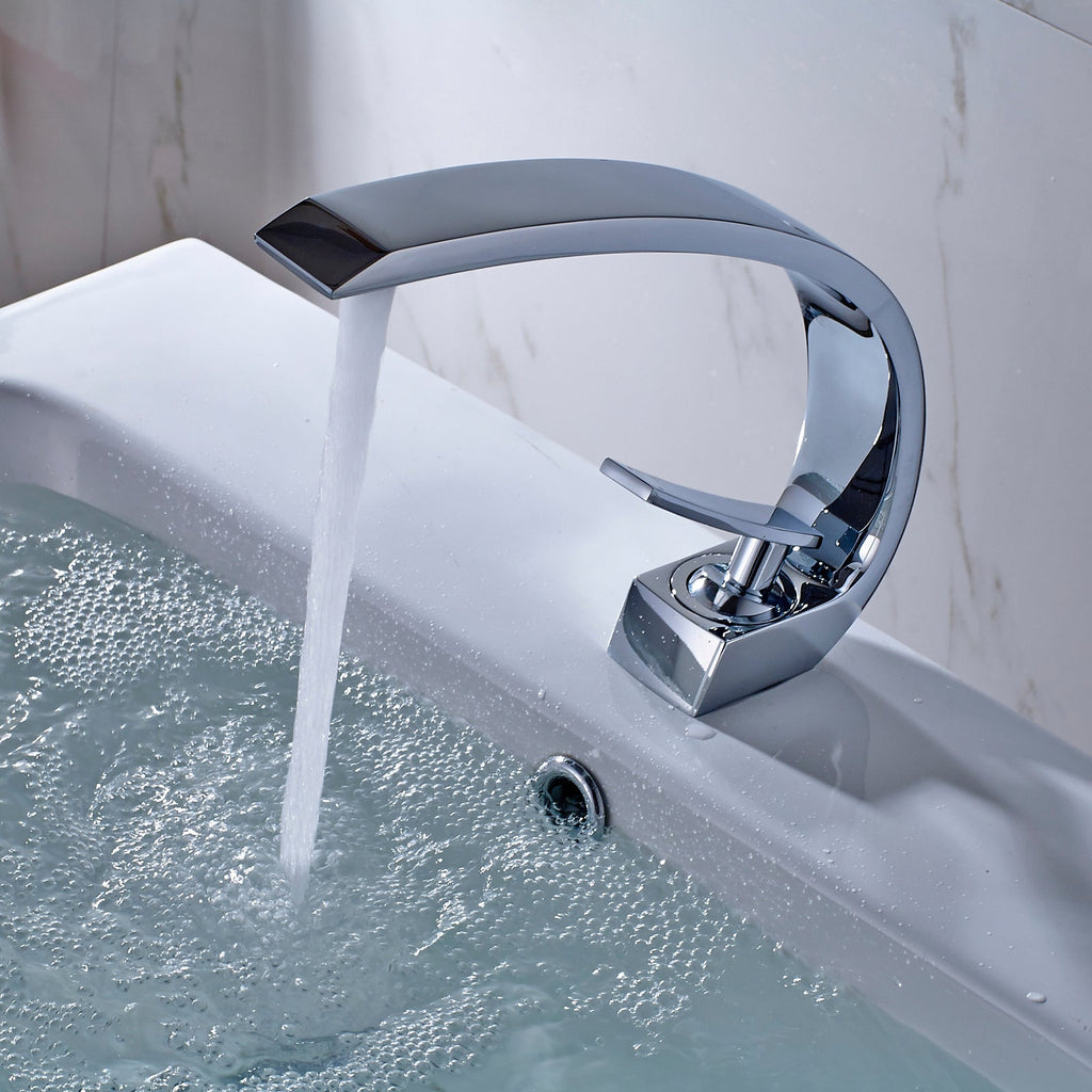 Chrome Waterfall Bathroom Sink Faucet Modern Bathroom Decor
