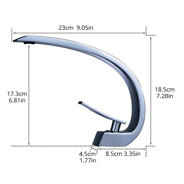 Chrome Waterfall Bathroom Sink Faucet Modern Bathroom Decor